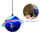Planet Pendant Light Earth Ball Space Living Room Decor Hanging Lamp (A)