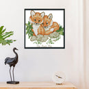 Partial Cross Stitch 14CT Cotton Thread Vulpes DIY Counted Embroidery Kits Craft