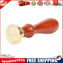 Retro Plant Pattern Sealing Wax Wooden Handle Wax Seal Stamps DIY Craft (A)