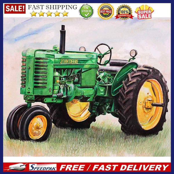Oil Paint by Numbers Kit Tractor DIY Picture Drawing Artwork Wall Craft Gif