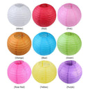 10pcs 6 inch Round Chinese Paper Lantern DIY Lamp Party Decor(Orange)
