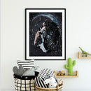 Cross Stitch Full Embroidery Dark Angel Character 11CT Stamped Needlework Set