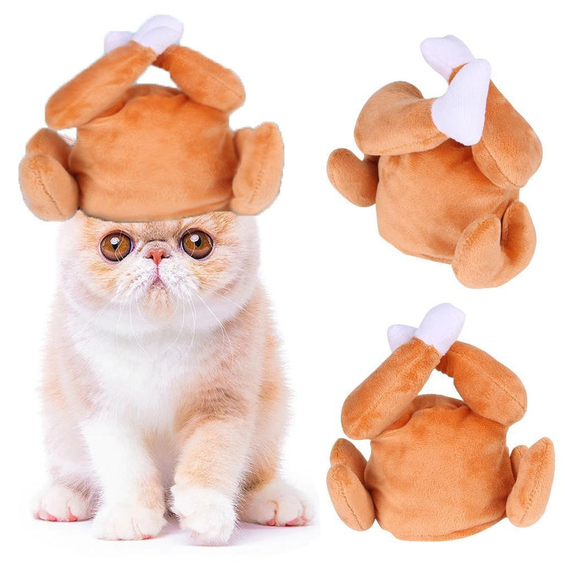 Dog Supplies Cat Clothes Open Ear Cospaly Pet Hat Headgear Chicken Leg Dress Up