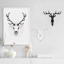 5pcs Self-Adhesive Wall-Mounted Hook Antler Horns Hanger Wall Rack (White)