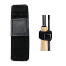 2pcs Fishing Rod Covers Pole Glove Protector+Tie Wrapping Band Belt (Black)