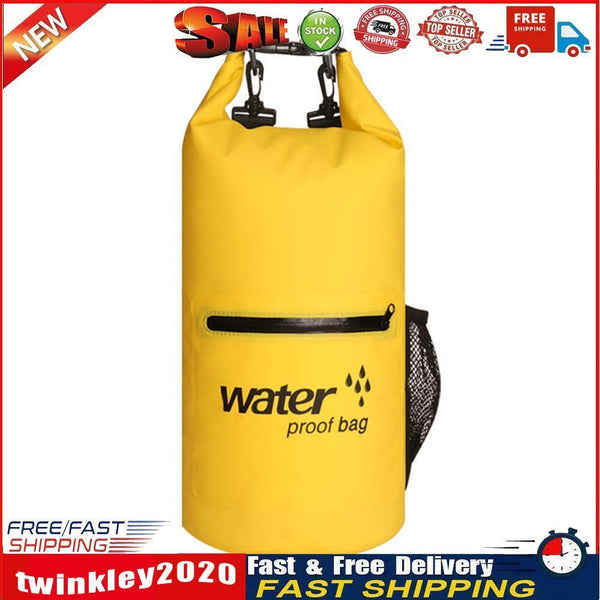 Waterproof Bucket Dry Bag Swimming Kayak Trekking Drift Sack (Yellow 20L) Newly