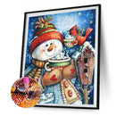 5D DIY Cartoon Snowman Full Round Drill Diamond Painting Kit Artwork Craft