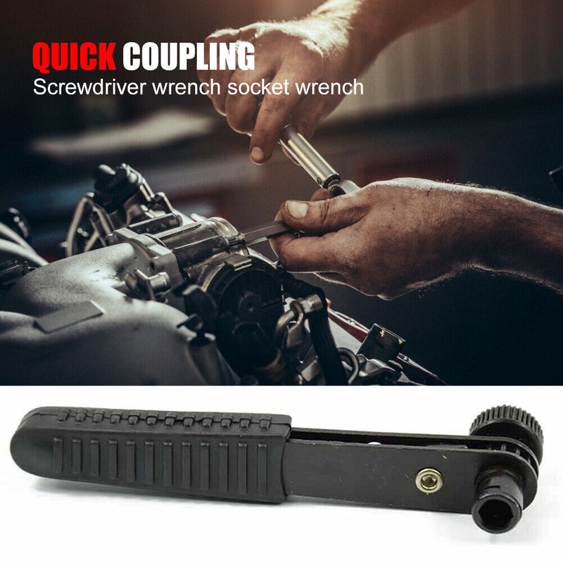 Quick Change Connector 90 Degree Ratchet Screwdriver Socket Wrench Spanner Newly