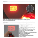 Keychain Projection Clock LED Digital Portable Lanyard Flashlight (Black)