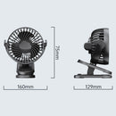Desk Ultra-quiet Air Cooling USB Rechargeable Cooling Fan Clip Fan 3 Speeds