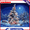 Acrylic Painting By Numbers DIY Christmas Tree Drawing Hand Painted Wall Picture
