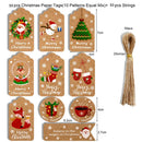 Santa Claus Kraft Paper Hang Tags Kraft Tag Christmas Labels Gift Wrapping