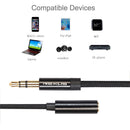 Braided Headphone Extension Cable 3.5mm Jack Male to Female Audio Cord Newly