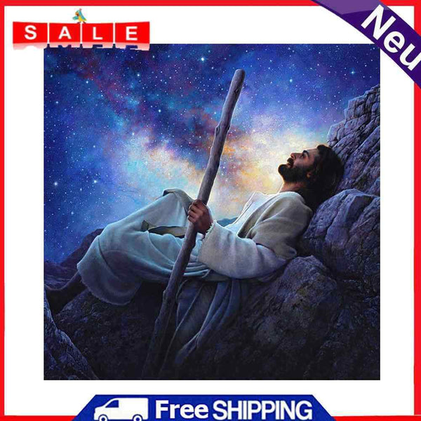 5D Sky Jesus Mosaic Diamond Painting Drawing Full Round Drill DIY Art Handcraft