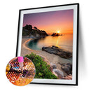 5D DIY Diamond Painting Easeful Seaside Full Drill Embroidery Mosaic Home Cra