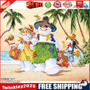 5D DIY Beach Snowman Full Round Drill Diamond Painting Kit Artwork Craft