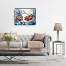 Oil Painting By Numbers Kits Elk in Snow DIY Hand Painted Color Modern Drawing