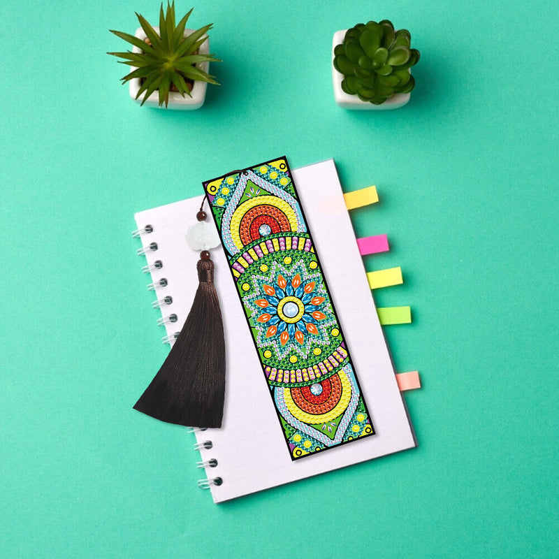 5D DIY Diamond Painting Bookmark Mandala Mosaic Tassel Book Crafts (FQY016)