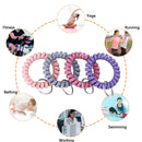 Men Women Wristlet Wristlet Keychain Bracelet Plastic Spiral Keychains Key Ring