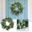 Imitation grass ring door trim small eucalyptus wreath D4H4