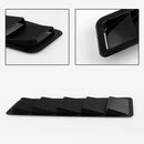 1 Pair Universal Car Hood Vent Louver ABS Bonnet Cooling Panel Trim (Black)