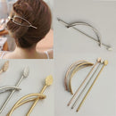 Leaves Simple Oval Hair Accessories Hair Clip Metal Hairpin Hollowing Out