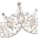 Goth Girls Baroque Queen Crown Tiaras for Women Crystal Wedding Crowns Black