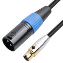 #A XLR Male to Mini XLR Female Audio Cable for Camera Mixer Converter Adapter