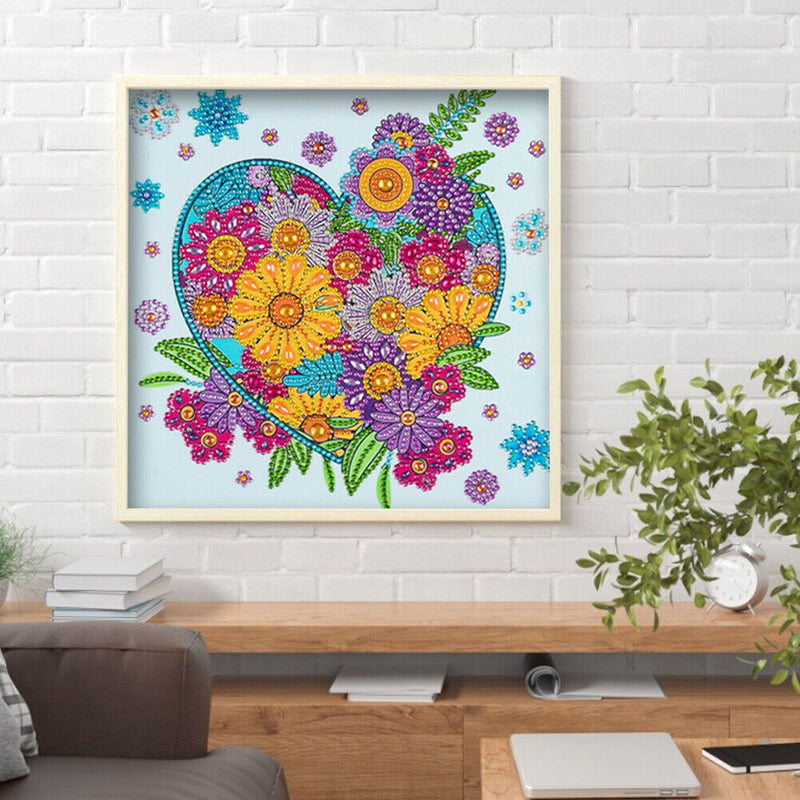 Partial Special Shape Drill Diamond Painting Heart Rhinestone Draw (UP149) Newly