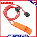Outdoor Camping Hiking Whistle with Lanyard Survival Emergency Tool (Red)