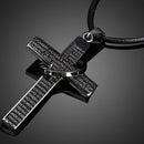Cool Cross Pendant Necklace Boy Girl Jewelry Unisex Gun Black