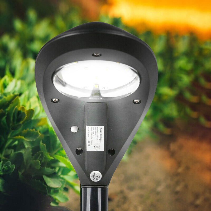 2pcs LED Solar Lawn Light Waterproof Light Control Spike Lamp (Cold White) Newly