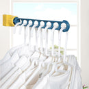 Punch Free 8 Holes Clothes Hanger Window Frame Drying Rack Balcony Laundry