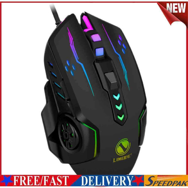 V70 USB Wired Gaming Mouse Computer 3600dpi LED Light Optical Gamer Mice fo #F