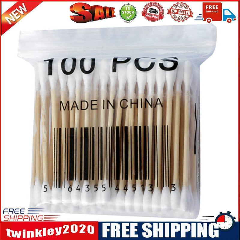 1000 pcs Double Head Disposable Cotton Stick Makeup Cotton Swab First Aid