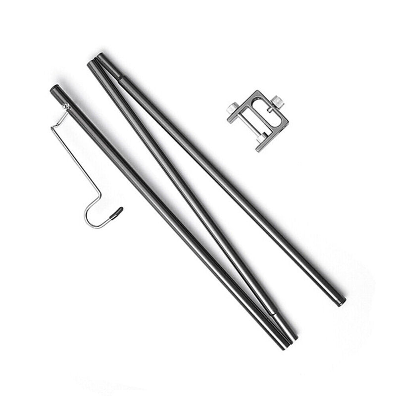 Camping Lamp Pole Ground Desktop Fixing Lantern Holder (Black Single Hook) Newly