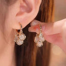 Wedding Opal Cat Eye Women Drop Earrings Lily of The Valley Earrings Ear Stud