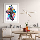 5D Kit Rhinestone DIY Butterfly on Cross Full Round Drill Diamond Painting