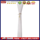 2pcs Solid White Yarn Curtain Window Tulle Curtains for Living Room