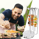 steel kebab rack with thick skewers and incense sticks I2Y5