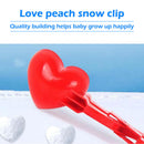 Plastic Snowball Maker Clip Winter Outdoor Snow Ball Heart Shaped Mold Toys