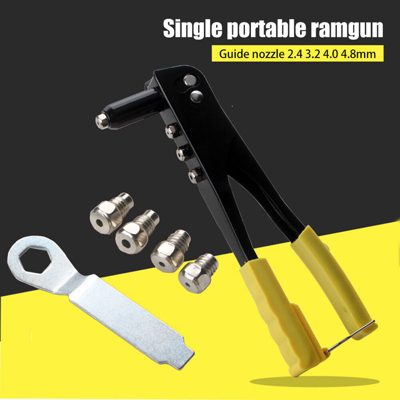 Anti-slip Handle Rivet Gun Manual Riveting Drill Woodworking Repair Tool Newly