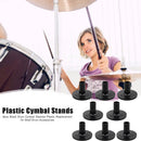 8pcs Drum Cymbal Sleeves Set Plastic Cymbal Stands with Black Flange Base Newly