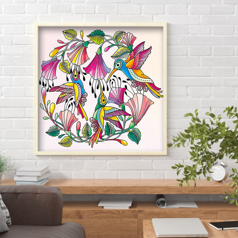 Diamond Painting Partial Special Drill Birds and Flowers Picture of Rhinest