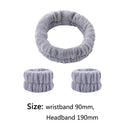 #A 3pcs Absorbent Wristband Soft Flannel Wrist Sweatband Solid Color Skin Care T