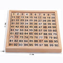 Montessori Counting Game 1-100 Consecutive Sorting Blocks Wooden Numbers Board