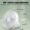 LED Night Light Mute Desktop Cooling Ceiling Fan for Camping Tent (White)