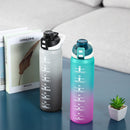 1000ML One-button Lock Sports Water Cup Leak-proof for Gym Outdoor (Green) Newly