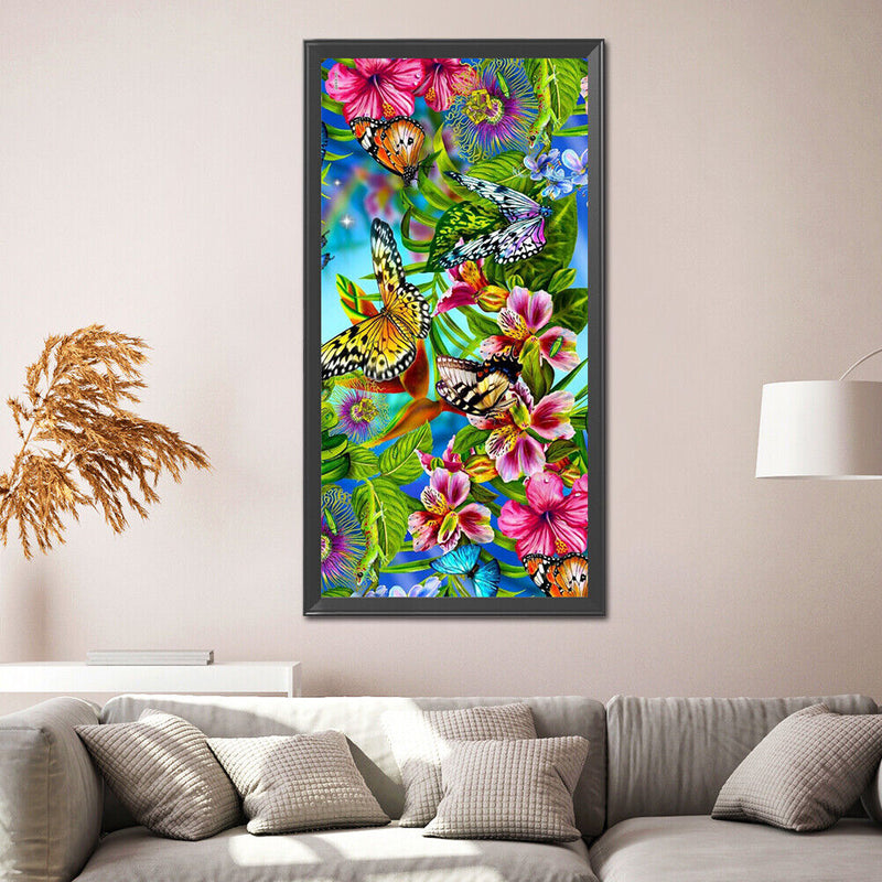 5D Diamond Painting DIY Flower butterfly in the forest Full Round Drill Wa