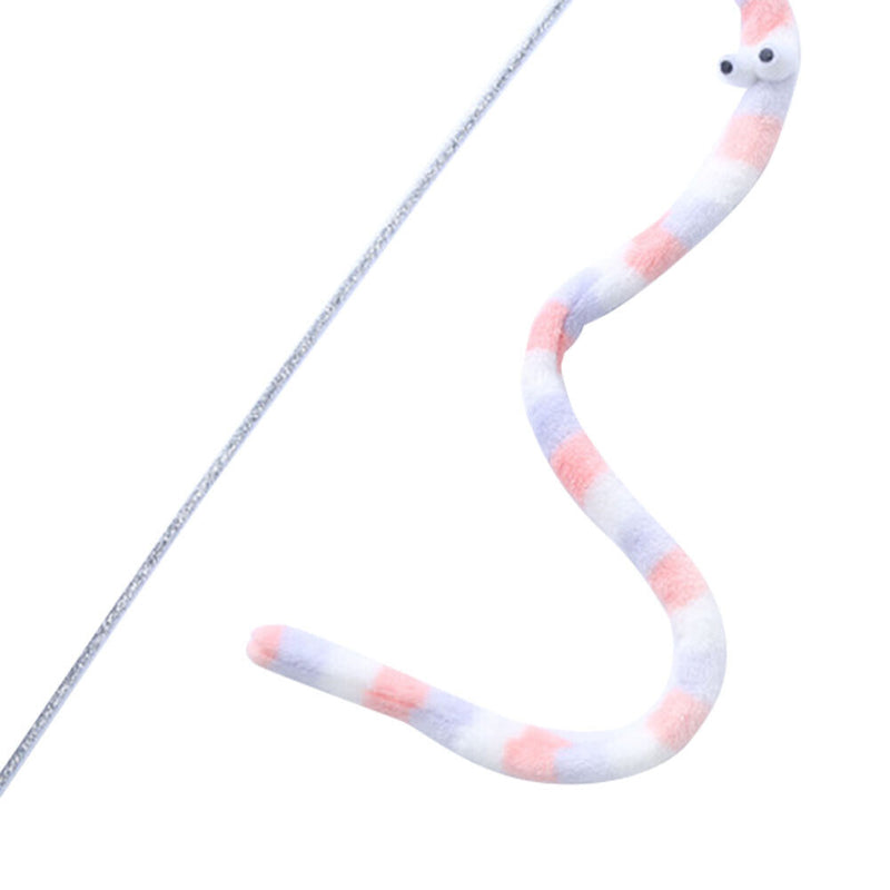 Funny Cat Stick w Crisp Bell Caterpillar Interactive Teaser Wand (Macaroon)